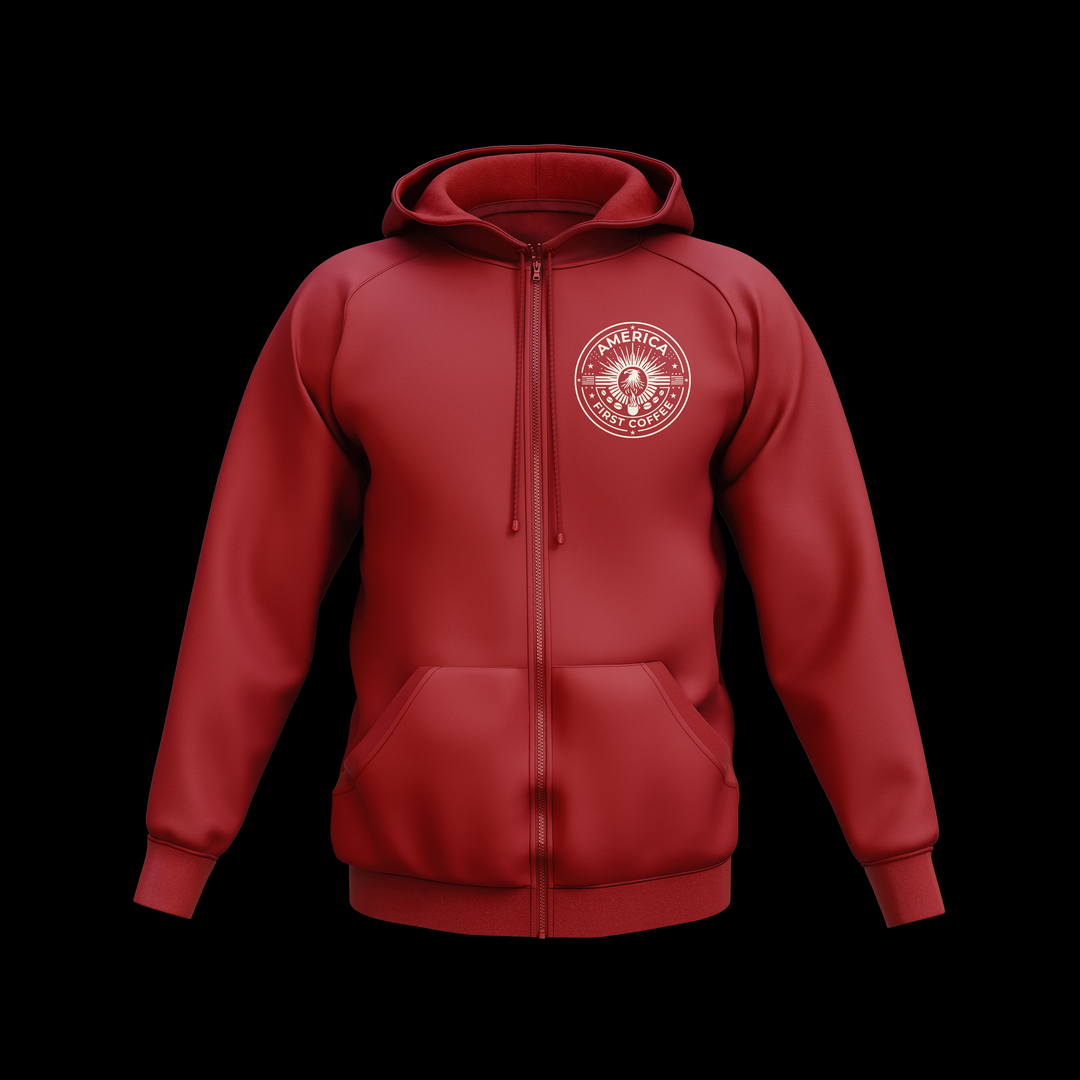 AFC Hoodie Red T- Shirts America First Coffee M