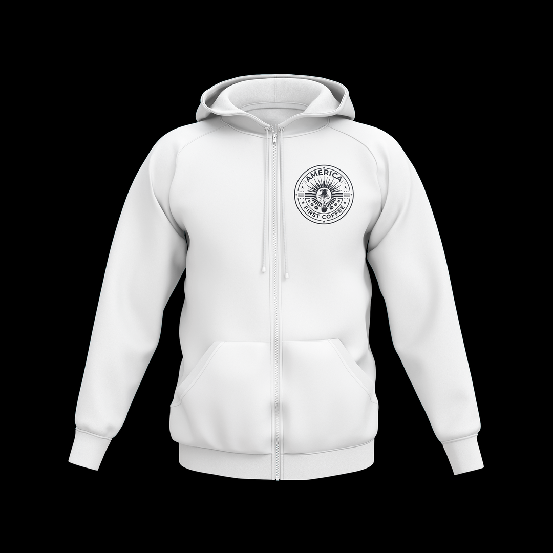 AFC Hoodie White Hoodies America First Coffee S