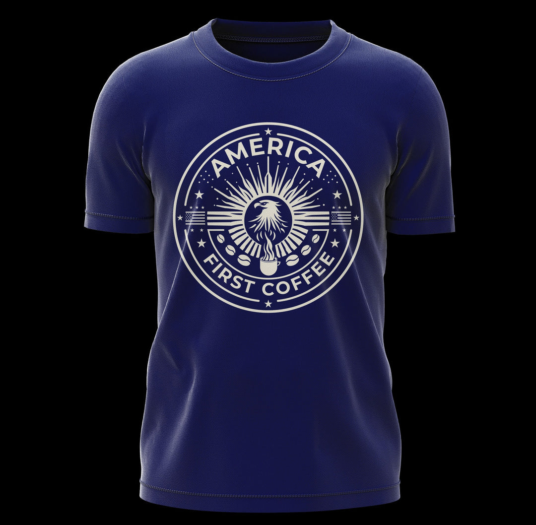 AFC T Shirt Blue T- Shirts America First Coffee S